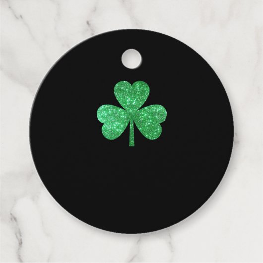 Glitter Shamrock Irish Mannen Dames St Patrick's D Bedankjes Labels (Voorkant)