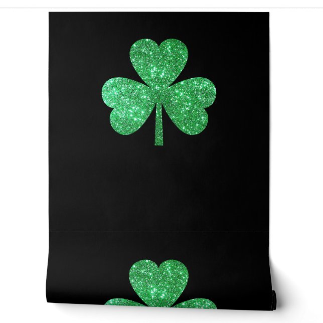 Glitter Shamrock Irish Mannen Dames St Patrick's D Behang (Afrollen)