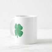 glitter shamrock koffiemok (Voorkant links)