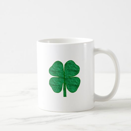glitter shamrock koffiemok (Rechts)