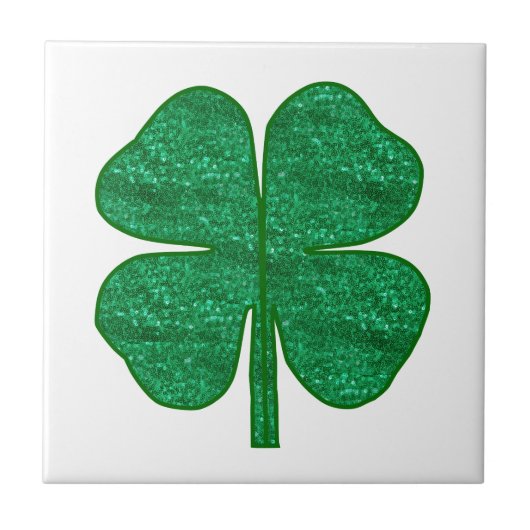 glitter shamrock tegeltje (Voorkant)