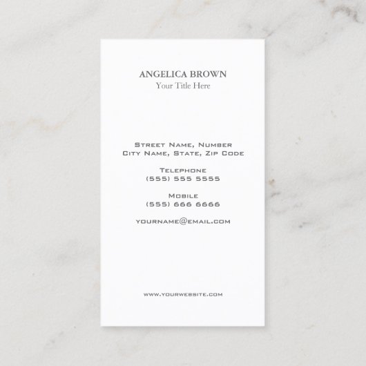 Glitter Shamrock Visitekaartje (Achterkant)