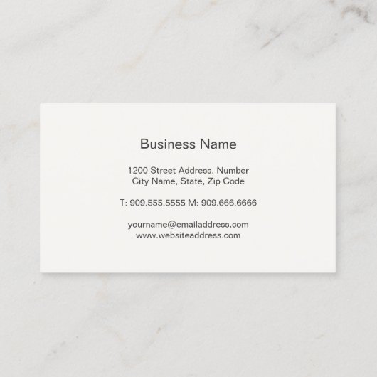 Glitter Shamrock Visitekaartje (Achterkant)