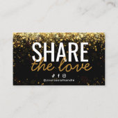 Glitter Share the Love Reference Card Visitekaartje (Voorkant)