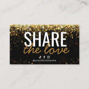 Glitter Share the Love Reference Card Visitekaartje
