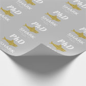 Glitter Shark Gray PhD Afstuderen Cadeaupapier (Hoek)