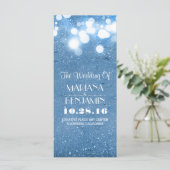 Glitter Shimmer Blue String Lights Programma Programmakaart (Staand voorkant)
