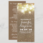 Glitter Shimmer Chic String Lights Programma Programmakaart (Voorkant / Achterkant)
