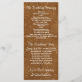 Glitter Shimmer Golden Blush String Lights Program Programmakaart (Achterkant)