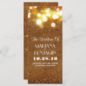 Glitter Shimmer Golden Blush String Lights Program Programmakaart (Voorkant / Achterkant)