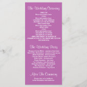 Glitter Shimmer paarse String Lights Programma Programmakaart (Achterkant)