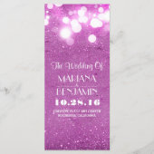 Glitter Shimmer paarse String Lights Programma Programmakaart (Voorkant)