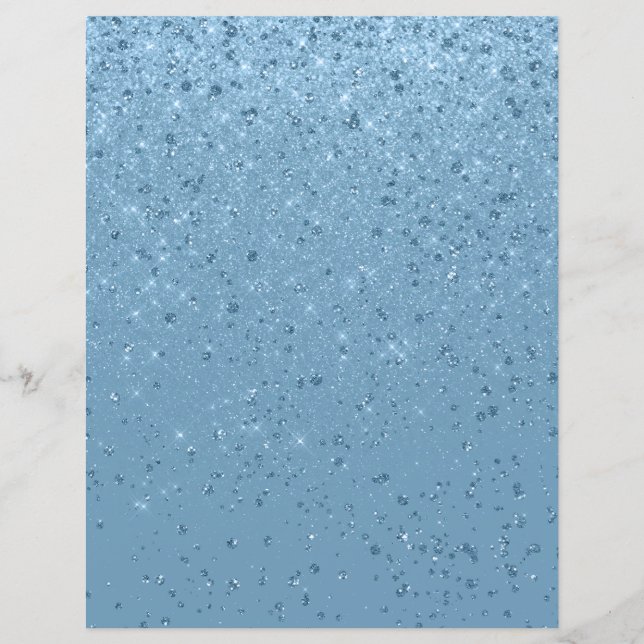 Glitter Shimmer papier Aqua Scrapbook papier (Voorkant)