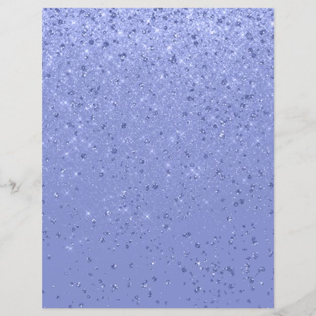 Glitter Shimmer Papier Blauw Scrapbook Papier (Voorkant)