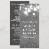 Glitter Shimmer Silver folie String Lights Program Programmakaart (Voorkant / Achterkant)