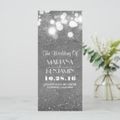 Glitter Shimmer Silver folie String Lights Program Programmakaart (Staand voorkant)