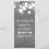 Glitter Shimmer Silver folie String Lights Program Programmakaart (Voorkant)