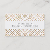 Glitter Shine Geometric Pattern Visitekaartje (Achterkant)