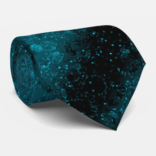 Glitter shine glow navy blue confetti sequenties C Stropdas (Opgerold)