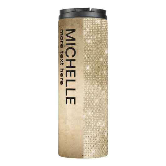 Glitter & Shine Name Gold ID673 Thermosbeker (Achterkant)