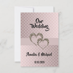 Glitter shine sequentie twee harten trouwliefde pe kaart