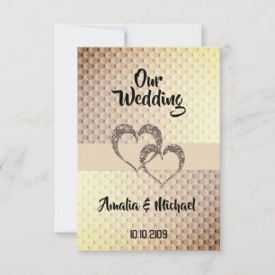 Glitter shine sequentie twee harten trouwliefde pe kaart