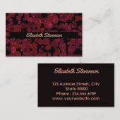 Glitter shine sequin confetti cirkels rood persoon visitekaartje (Voorkant / Achterkant)