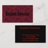Glitter shine sequin confetti cirkels rood persoon visitekaartje (Voorkant / Achterkant)