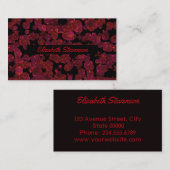 Glitter shine sequin confetti cirkels rood persoon visitekaartje (Voorkant / Achterkant)