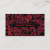 Glitter shine sequin confetti cirkels rood persoon visitekaartje (Voorkant)