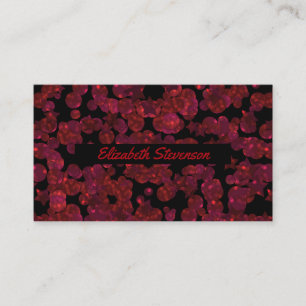 Glitter shine sequin confetti cirkels rood persoon visitekaartje