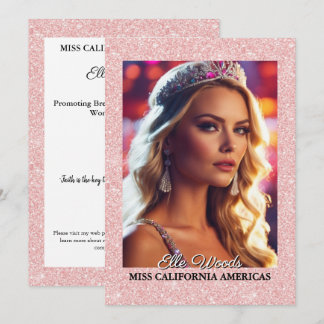 Glitter Shine Wedstrijd Handtekeningkaarten | QR C Kaart