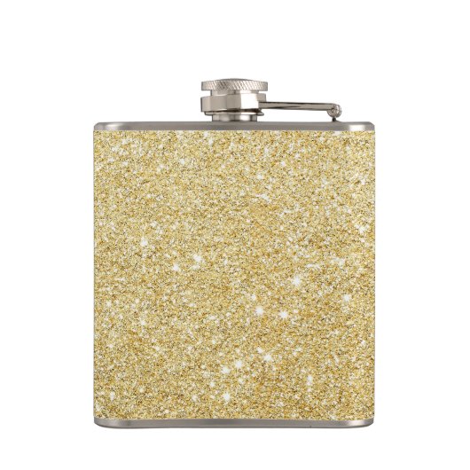 Glitter Shiny Luxury Golden Heupfles (Achterkant)