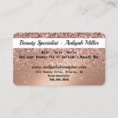 Glitter Shiny Roos Gold Credit Beauty Business-aut Visitekaartje (Achterkant)