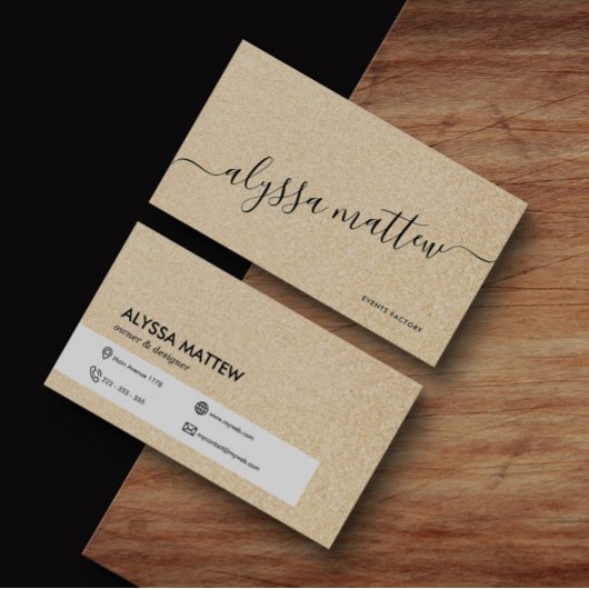 Glitter Shiny Trendy Modern Visitekaartje