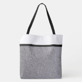 Glitter Silver Black - Aangepast winkelen Tote Bag (Achterkant)