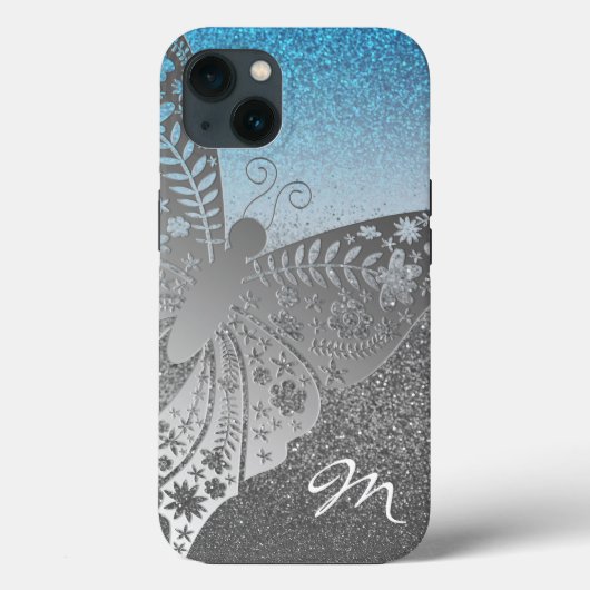 Glitter Silver Case-Mate iPhone Case (Achterkant)
