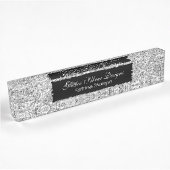 Glitter Silver Elegance Naambordje