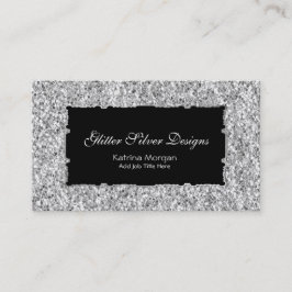 Glitter Silver Elegance Visitekaartjes