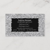 Glitter Silver Elegance Visitekaartjes (Achterkant)