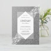 Glitter Silver Elegant  Fab Vrijgezellenfeest Kaart (Staand voorkant)