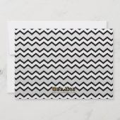 Glitter Silver en Black Chevron Baby shower Kaart (Achterkant)