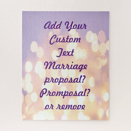 Glitter Silver en Gold Custom Message Legpuzzel (Verticaal)