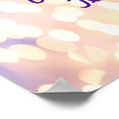 Glitter Silver en Gold Custom Message Poster (Hoek)