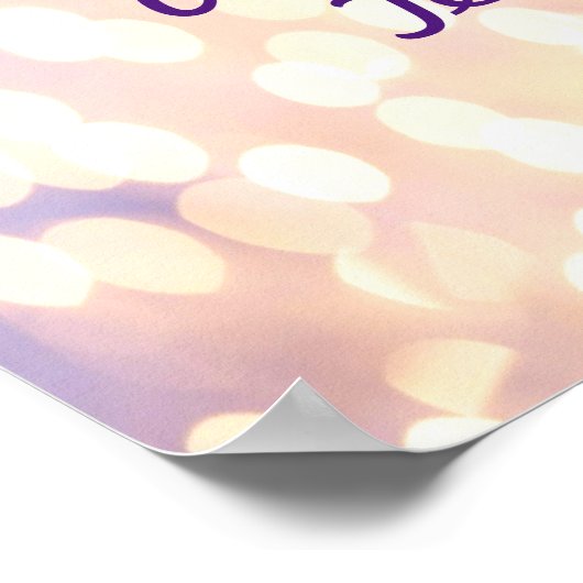 Glitter Silver en Gold Custom Message Poster (Hoek)