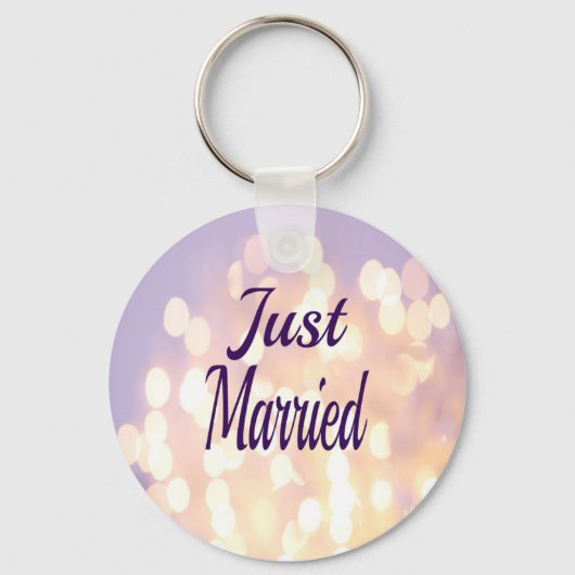 Glitter Silver en Gold trouwden gewoon Sleutelhanger (Voorkant)