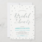 Glitter Silver en Tiffany | Modern Vrijgezellenfee Kaart (Voorkant)