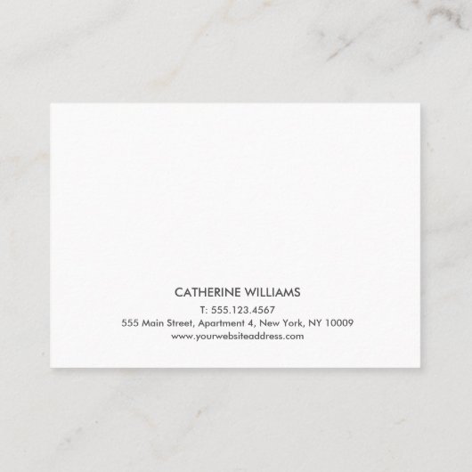 Glitter Silver eyelash brow aftercare Instructies Visitekaartje (Achterkant)