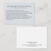 Glitter Silver eyelash brow aftercare Instructies Visitekaartje (Voorkant / Achterkant)