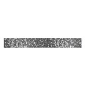 Glitter Silver Faux Sequin Grosgrain Lint (Voorkant)